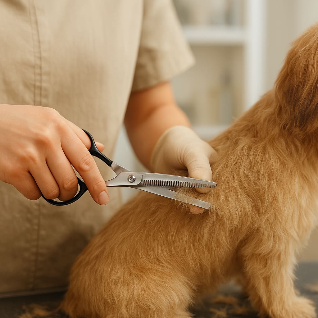 Hunde-Grooming mit Schere